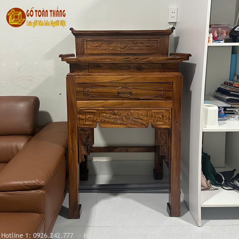 Bàn thờ 2 tầng gỗ Me Tây 88cm B2T-MT02 1 Bàn thờ 2 tầng gỗ Me Tây 88cm B2T-MT02