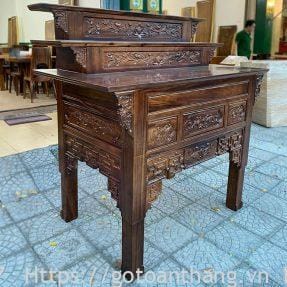 Bàn thờ 3 tầng gỗ Me Tây 154cm B3T-MT01 3 Ban tho go me tay 8