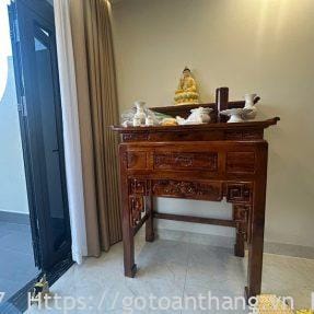 Bàn thờ 2 tầng gỗ Me Tây 107cm B2T-MT03