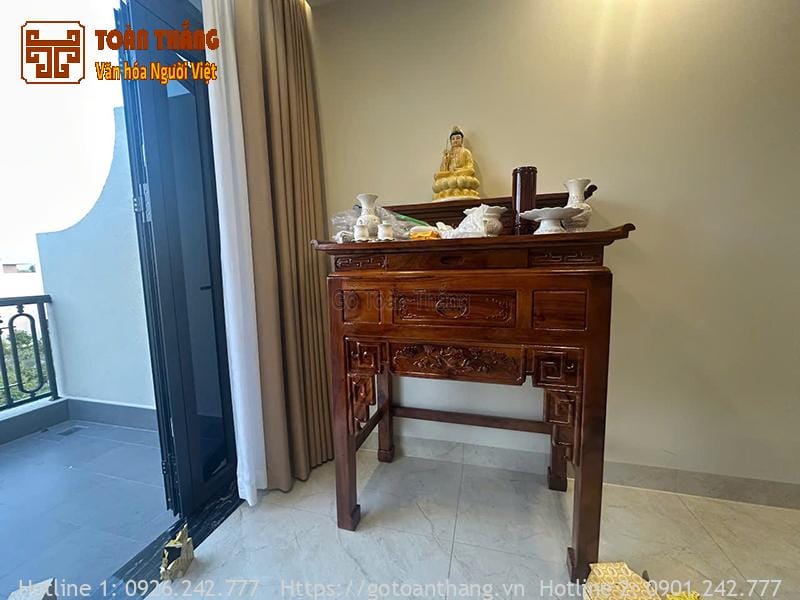 Bàn thờ 2 tầng gỗ Me Tây 107cm B2T-MT03 1 Bàn thờ 2 tầng gỗ Me Tây 107cm B2T-MT03