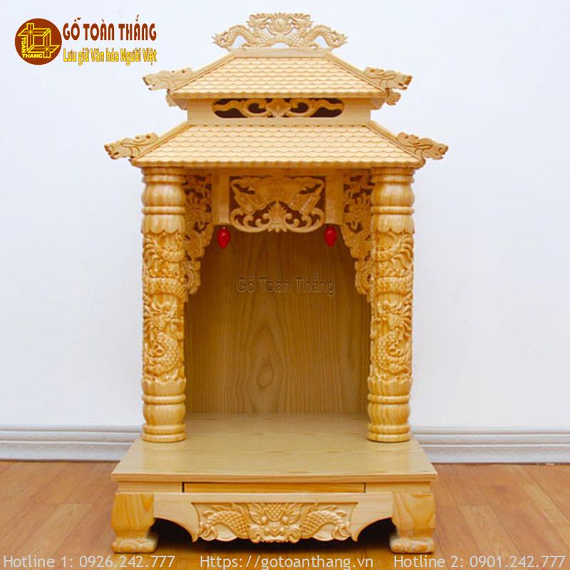 Bộ bàn thờ Thần Tài gỗ Pơ Mu TTP-01 2 Bộ bàn thờ Thần Tài gỗ Pơ Mu TTP-01 - Ảnh 2