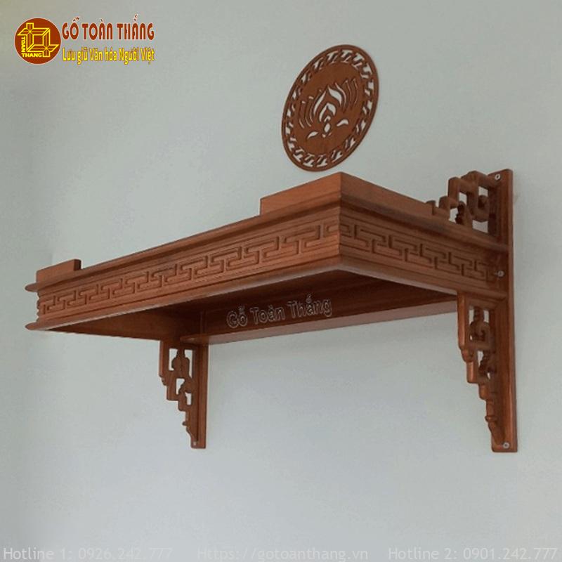 Trang thờ treo tường gỗ Gõ đỏ 81cm TT-20 1 Trang thờ treo tường gỗ Gõ đỏ 81cm TT-20