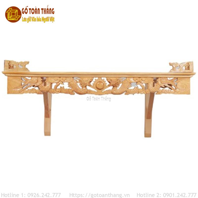 Trang thờ treo tường rồng chầu gỗ Pơ Mu TT-18 1 Trang thờ treo tường rồng chầu gỗ Pơ Mu TT-18