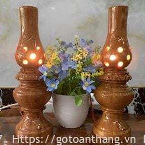 Đèn thờ gỗ Công Giáo ĐCG-04 3 den ban tho cong giao 1