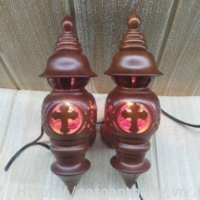 Đèn thờ gỗ Công Giáo treo tường ĐCG-06