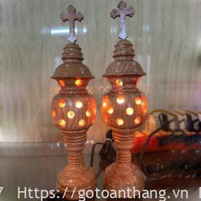 Đèn thờ gỗ Công Giáo ĐCG-03 3 den ban tho cong giao 9