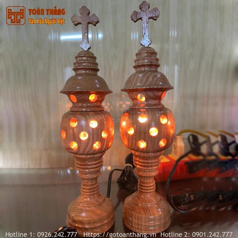 Đèn thờ gỗ Công Giáo ĐCG-03 2 Đèn thờ gỗ Công Giáo ĐCG-03 - Ảnh 2