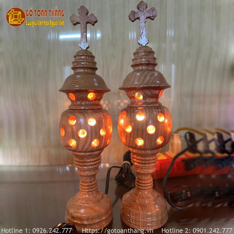 Đèn thờ gỗ Công Giáo ĐCG-03 2 Đèn thờ gỗ Công Giáo ĐCG-03 - Ảnh 2