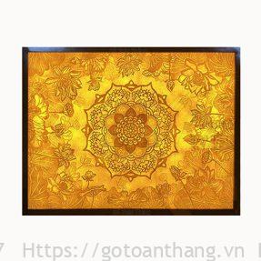 Tranh trúc chỉ Mandala chữ nhật TTC-20