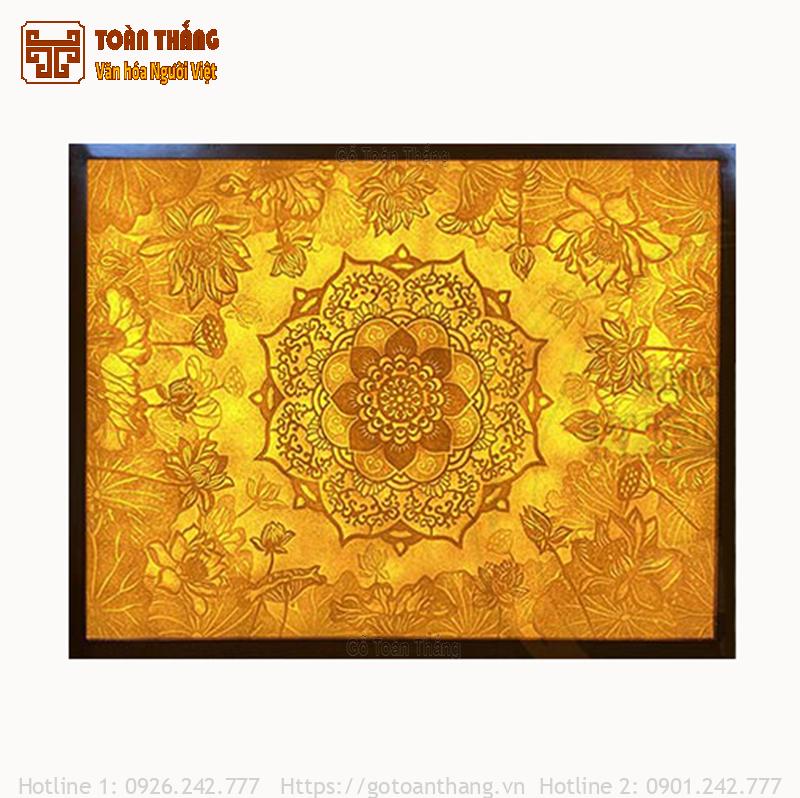 Tranh trúc chỉ Mandala chữ nhật TTC-20 1 Tranh trúc chỉ Mandala chữ nhật TTC-20