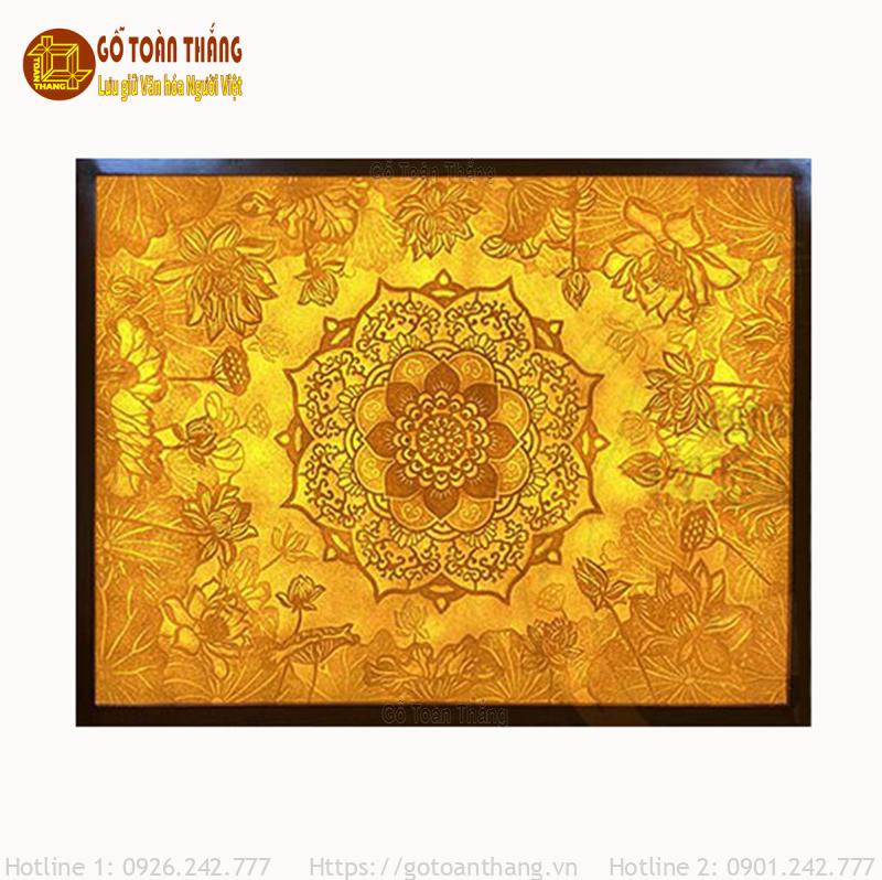 Tranh trúc chỉ Mandala chữ nhật TTC-20 1 Tranh trúc chỉ Mandala chữ nhật TTC-20