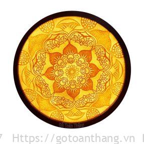 Tranh trúc chỉ Mandala tròn TTC-25