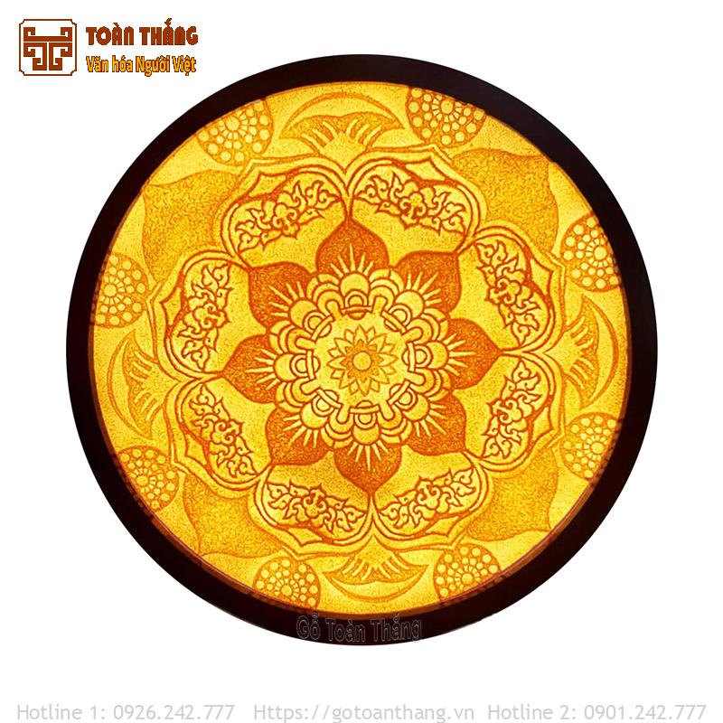 Tranh trúc chỉ Mandala tròn TTC-25 1 Tranh trúc chỉ Mandala tròn TTC-25