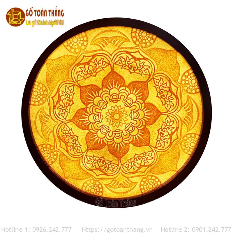 Tranh trúc chỉ Mandala tròn TTC-25 1 Tranh trúc chỉ Mandala tròn TTC-25