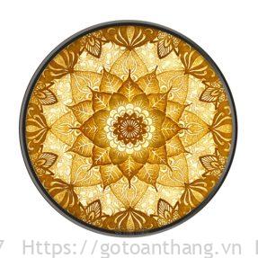 Tranh trúc chỉ Mandala tròn TTC-21