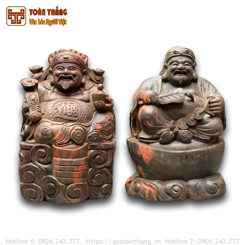 Thần Tài Thổ Địa gỗ trắc 10in TTTĐ-05 1 Thần Tài Thổ Địa gỗ trắc 10in TTTĐ-05