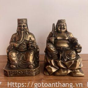 Tượng Thần Tài Thổ Địa bằng đồng