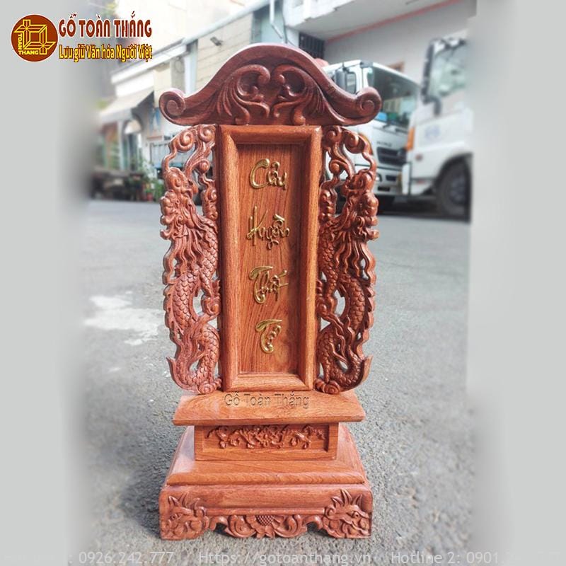 Bài vị Cửu Huyền Thất Tổ gỗ hương BVC-14