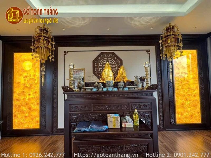 Bàn thờ Gia Tiên ngày Tết đẹp mẫu 15