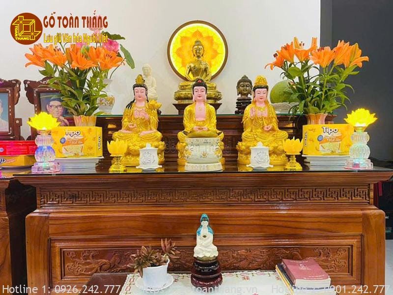 Bàn thờ Gia Tiên ngày Tết đẹp mẫu 19