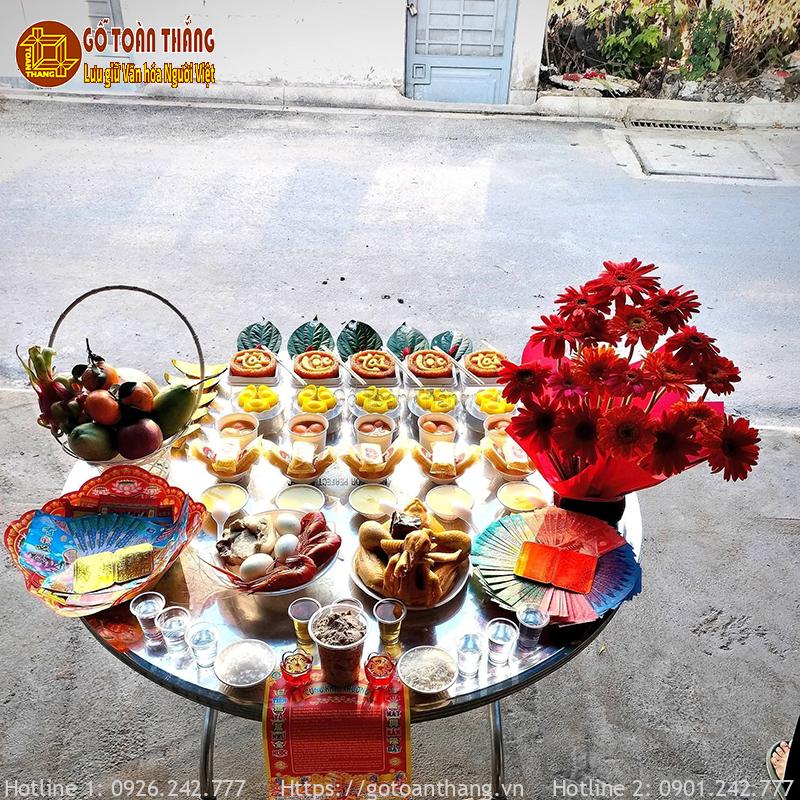 Mâm cúng khai trương đầy đủ, ai cũng tự làm được 10 Mâm cúng khai trương đầy đủ thì bày tỏ được lòng thành kính của gia chủ