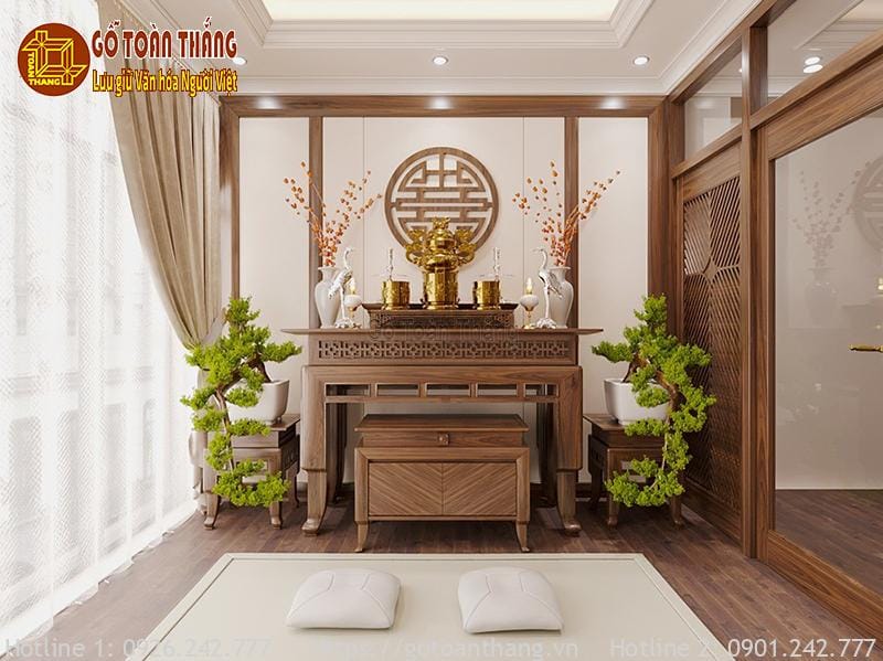Bàn Thờ gỗ Óc Chó đẹp 1m54 BTOC-05 1 Bàn Thờ gỗ Óc Chó đẹp 1m54 BTOC-05