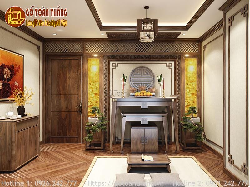 Bàn Thờ gỗ Óc Chó đẹp 1m07 BTOC-04 1 Bàn Thờ gỗ Óc Chó đẹp 1m07 BTOC-04