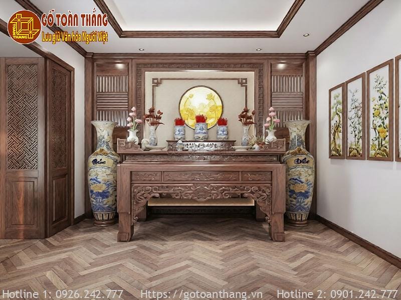 Bàn Thờ gỗ Óc Chó đẹp 1m97 BTOC-06 1 Bàn Thờ gỗ Óc Chó đẹp 1m97 BTOC-06